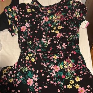 Floral Black Dress
